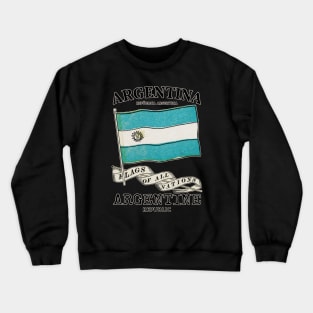 Vintage Flag of Argentina Crewneck Sweatshirt